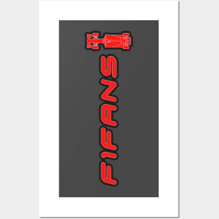 F1 Fans Red Racing Car Posters and Art